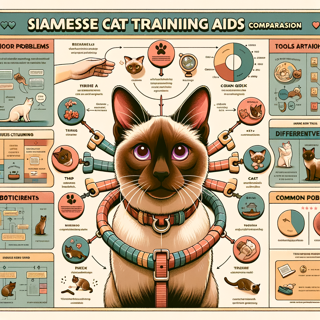 Professional guide showcasing best training aids for Siamese cats, highlighting Siamese cat training techniques, behavior problems, and tips for training Siamese kittens.