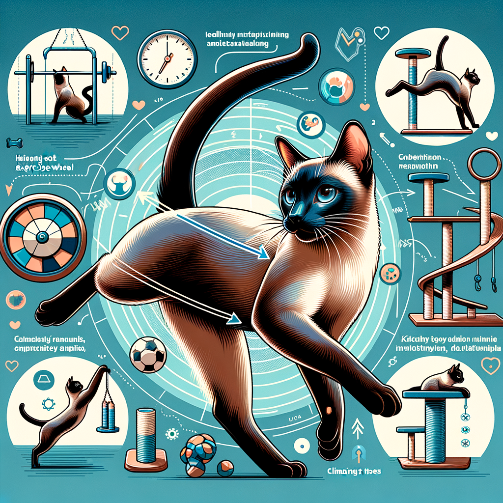 Siamese cat demonstrating effective workout routine for optimal Siamese cat fitness, highlighting exercise tips and the importance of physical activity for Siamese cat health and activity routines.