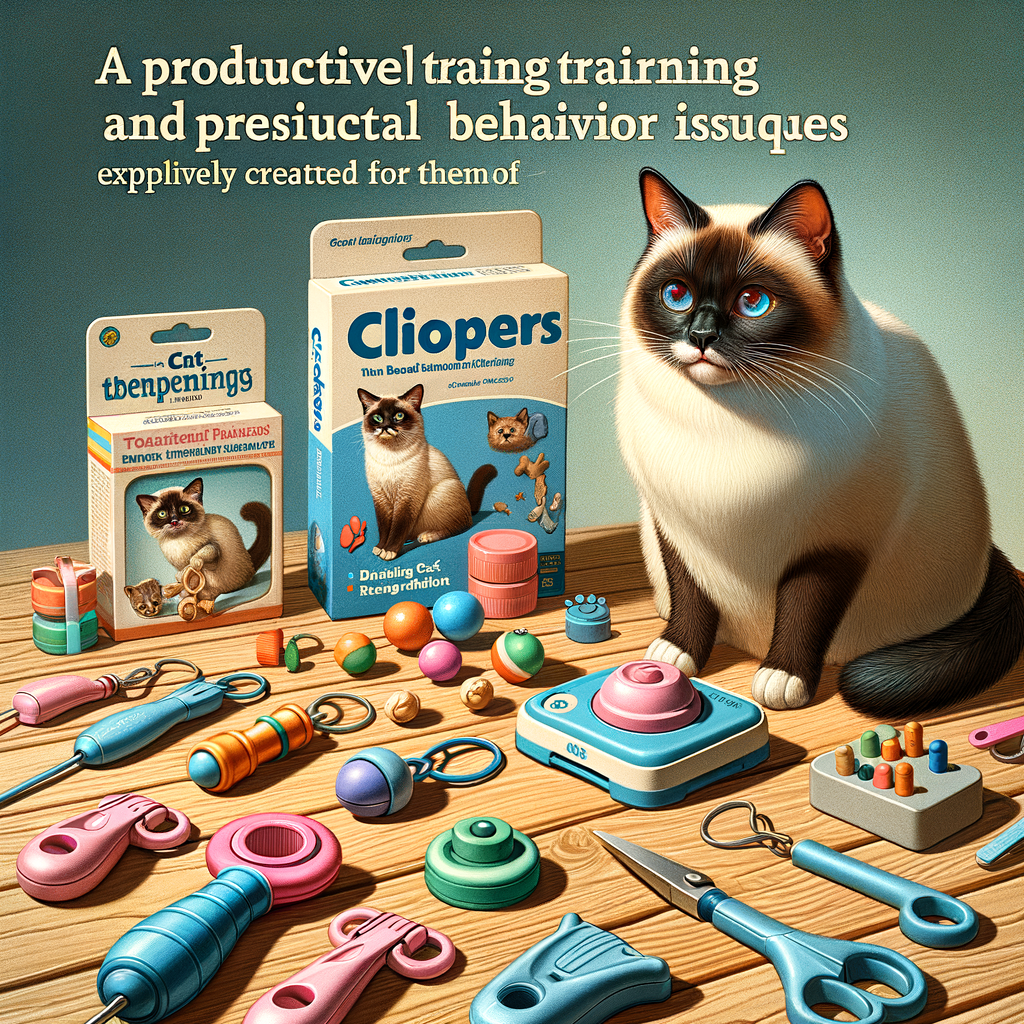 Siamese cat engaging with top-rated cat behavior training tools, demonstrating effective Siamese cat training techniques and solutions for common Siamese cat behavior issues.